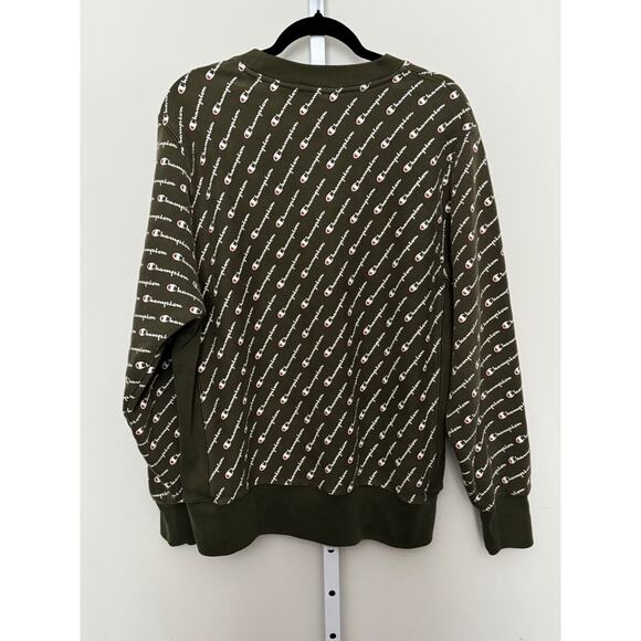 Champion Sweatshirt 90s Reverse Weave Crew Neck All Over Print Men’s Size Large - Picture 4 of 5